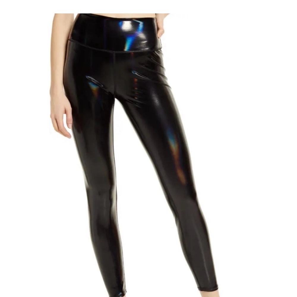 New without tags size 4 Good American faux, leather iridescent leggings
